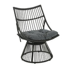 Caryl Outdoor Wicker Chair and Side Table Set with Cushion by Christopher Knight Home