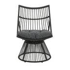 Caryl Outdoor Wicker Chair and Side Table Set with Cushion by Christopher Knight Home