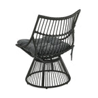 Caryl Outdoor Wicker Chair and Side Table Set with Cushion by Christopher Knight Home
