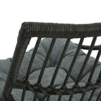 Caryl Outdoor Wicker Chair and Side Table Set with Cushion by Christopher Knight Home