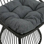 Caryl Outdoor Wicker Chair and Side Table Set with Cushion by Christopher Knight Home