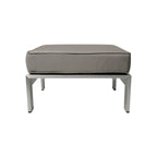 Cape Coral Outdoor Modern 9 Seater Aluminum U-Shaped Sofa Sectional Set with Ottoman by Christopher Knight Home