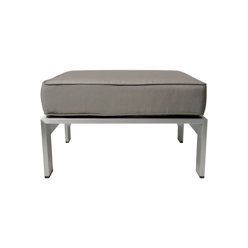 Cape Coral Outdoor Modern 9 Seater Aluminum U-Shaped Sofa Sectional Set with Ottoman by Christopher Knight Home