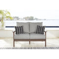 Signature Design by Ashley Emmeline Outdoor Poly All Weather Loveseat with Cushion - 56 W x 34 D x 34 H