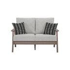 Signature Design by Ashley Emmeline Outdoor Poly All Weather Loveseat with Cushion - 56 W x 34 D x 34 H