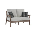 Signature Design by Ashley Emmeline Outdoor Poly All Weather Loveseat with Cushion - 56 W x 34 D x 34 H