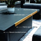 7-Piece Patio Acrylic Sponge Sofa and Chair Set with Table and Bench