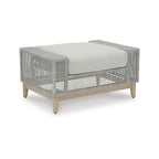 Signature Design by Ashley Seton Creek Gray Outdoor Ottoman with Cushion - 35.13  W x 24.5  D x 19  H