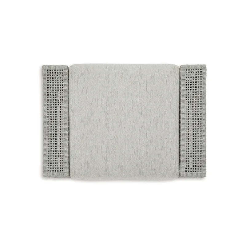 Signature Design by Ashley Seton Creek Gray Outdoor Ottoman with Cushion - 35.13  W x 24.5  D x 19  H