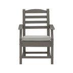 Signature Design by Ashley Visola Gray Outdoor Poly All Weather Arm Chair with Cushion, Set of 2 - 24 W x 25 D x 37 H