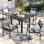 Pellebant Outdoor Extendable Patio Dining Table - 63  / 31.5  (L) x 31.5  W x 29.5  H