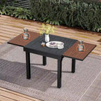 Pellebant Outdoor Extendable Patio Dining Table - 63  / 31.5  (L) x 31.5  W x 29.5  H
