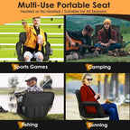 25 Inch 2 Pack Heated Stadium Seats for Bleachers Portable Bleacher Seat Foldable Stadium Chair