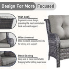 Gymojoy Patio Rattan Loveseat Sofa Outdoor Wicker Loveseat