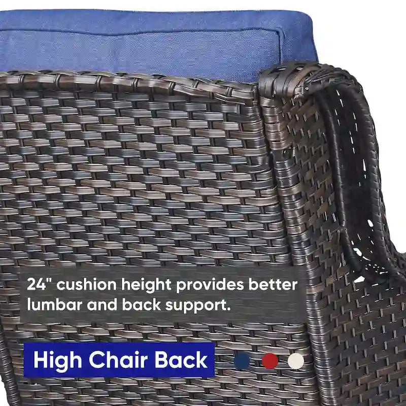 Gymojoy Patio Rattan Loveseat Sofa Outdoor Wicker Loveseat