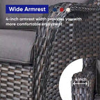 Gymojoy Patio Rattan Loveseat Sofa Outdoor Wicker Loveseat