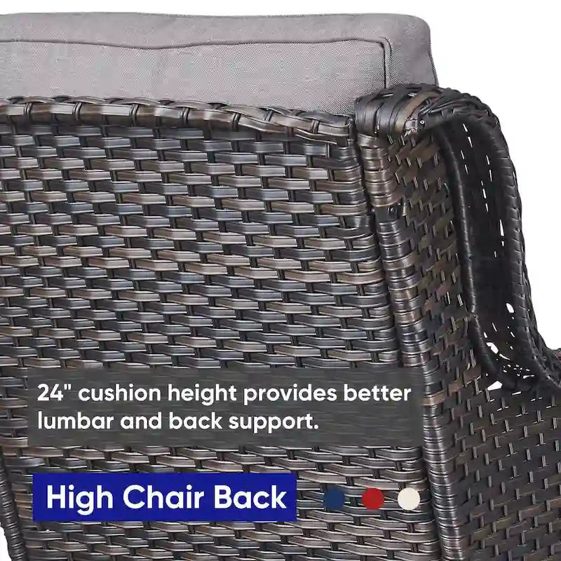 Gymojoy Patio Rattan Loveseat Sofa Outdoor Wicker Loveseat