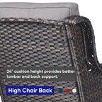 Gymojoy Patio Rattan Loveseat Sofa Outdoor Wicker Loveseat