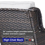 Gymojoy Patio Rattan Loveseat Sofa Outdoor Wicker Loveseat