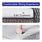 Gymojoy Patio Rattan Loveseat Sofa Outdoor Wicker Loveseat