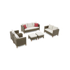 6 Piece Sectional Seating Group with Cushions