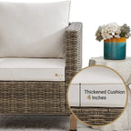 6 Piece Sectional Seating Group with Cushions