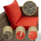 6 Piece Sectional Seating Group with Cushions