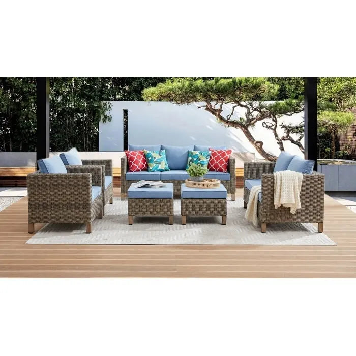 6 Piece Sectional Seating Group with Cushions