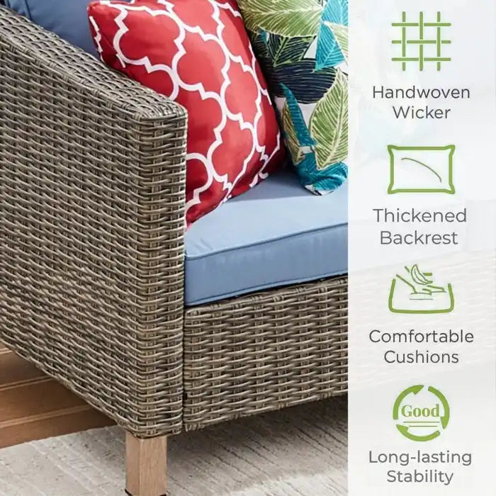 6 Piece Sectional Seating Group with Cushions