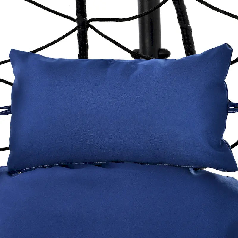 Swing Egg Chair Hammock Chair Indoor Outdoor Patio Cushion Steel Stand - 77 H