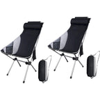 Camping Chair, Backpackable Chair, High Back Foldable Chair, Compact, Heavy-Duty w/Headrest Pillow for Outdoor, Hiking, Travel