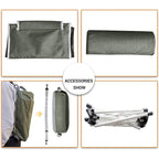 Camping Chair, Backpackable Chair, High Back Foldable Chair, Compact, Heavy-Duty w/Headrest Pillow for Outdoor, Hiking, Travel