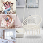 Max 330 Lbs Hanging Cotton Rope Hammock Swing Chair Indoor Outdoor