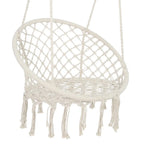 Max 330 Lbs Hanging Cotton Rope Hammock Swing Chair Indoor Outdoor
