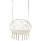 Max 330 Lbs Hanging Cotton Rope Hammock Swing Chair Indoor Outdoor