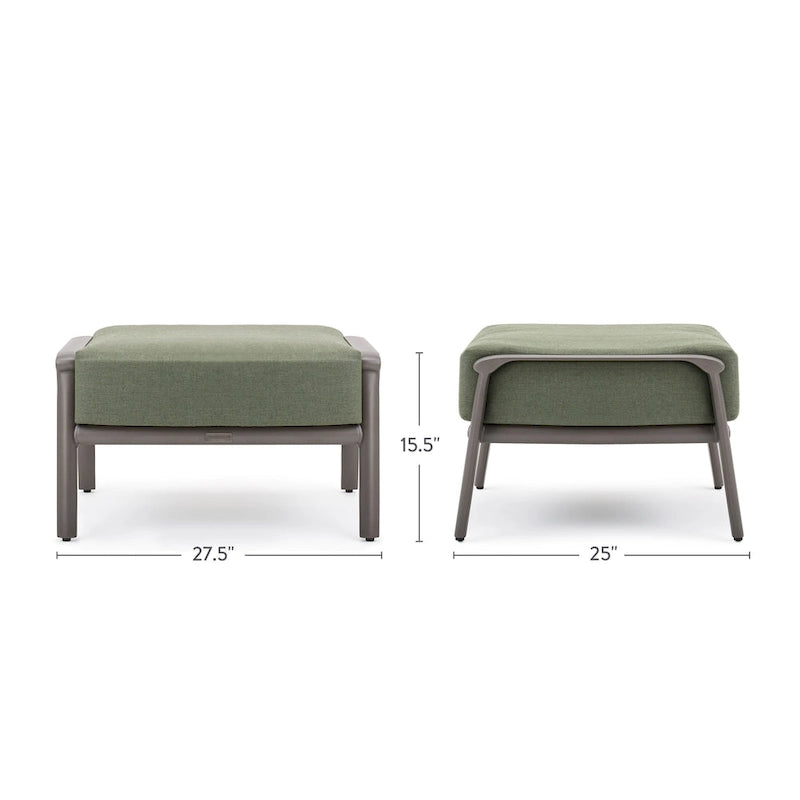 Aspen Cushion Outdoor Resort-Grade Sunbrella Ottoman