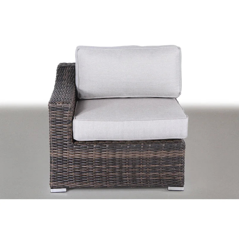 LSI 9 Piece Rattan Sectional Seating Group with Cushions
