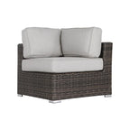 LSI 9 Piece Rattan Sectional Seating Group with Cushions