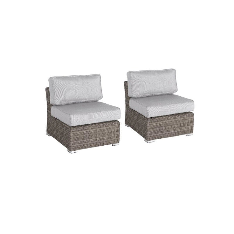 LSI 9 Piece Rattan Sectional Seating Group with Cushions