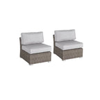 LSI 9 Piece Rattan Sectional Seating Group with Cushions