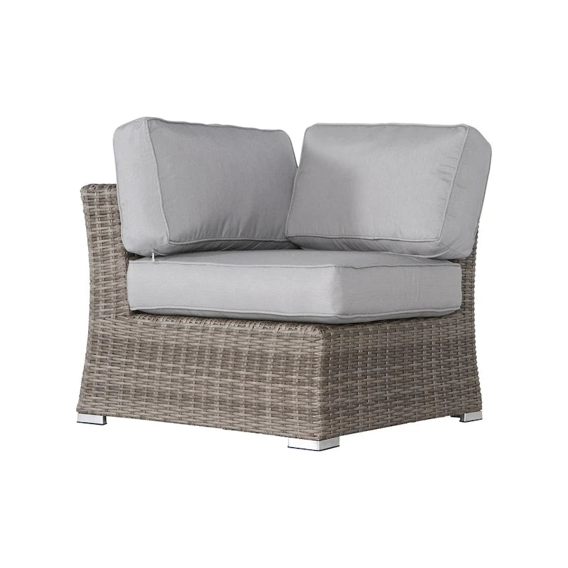 LSI 9 Piece Rattan Sectional Seating Group with Cushions