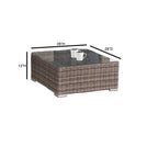 LSI 9 Piece Rattan Sectional Seating Group with Cushions