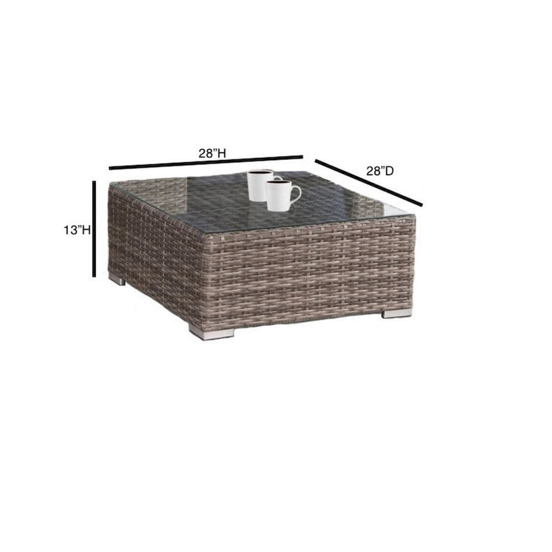 LSI 9 Piece Rattan Sectional Seating Group with Cushions