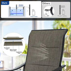 Patio Dining Set with 23 W Upholstered Swivel Chairs and Table
