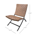 3 Piece Rattan Patio Set Furniture Foldable Wicker Lounger Chairs and Coffee Table Set For Outdoor Backyard Lawn Balcony