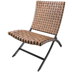 3 Piece Rattan Patio Set Furniture Foldable Wicker Lounger Chairs and Coffee Table Set For Outdoor Backyard Lawn Balcony