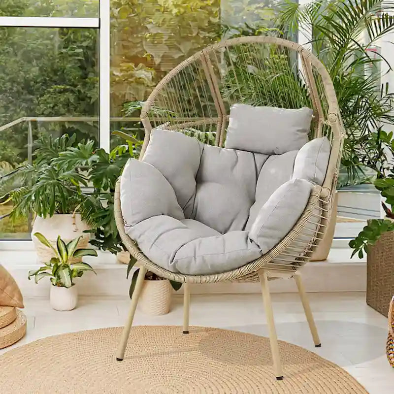 Outdoor Egg Chair with Cushion Oversized Egg Chair