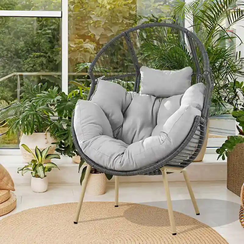 Outdoor Egg Chair with Cushion Oversized Egg Chair