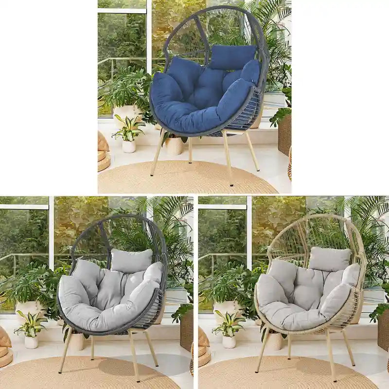 Outdoor Egg Chair with Cushion Oversized Egg Chair