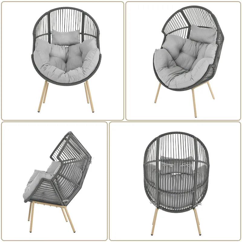 Outdoor Egg Chair with Cushion Oversized Egg Chair